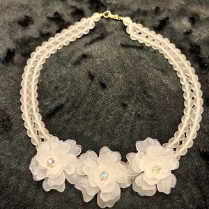 Flower Beaded Necklace Choker